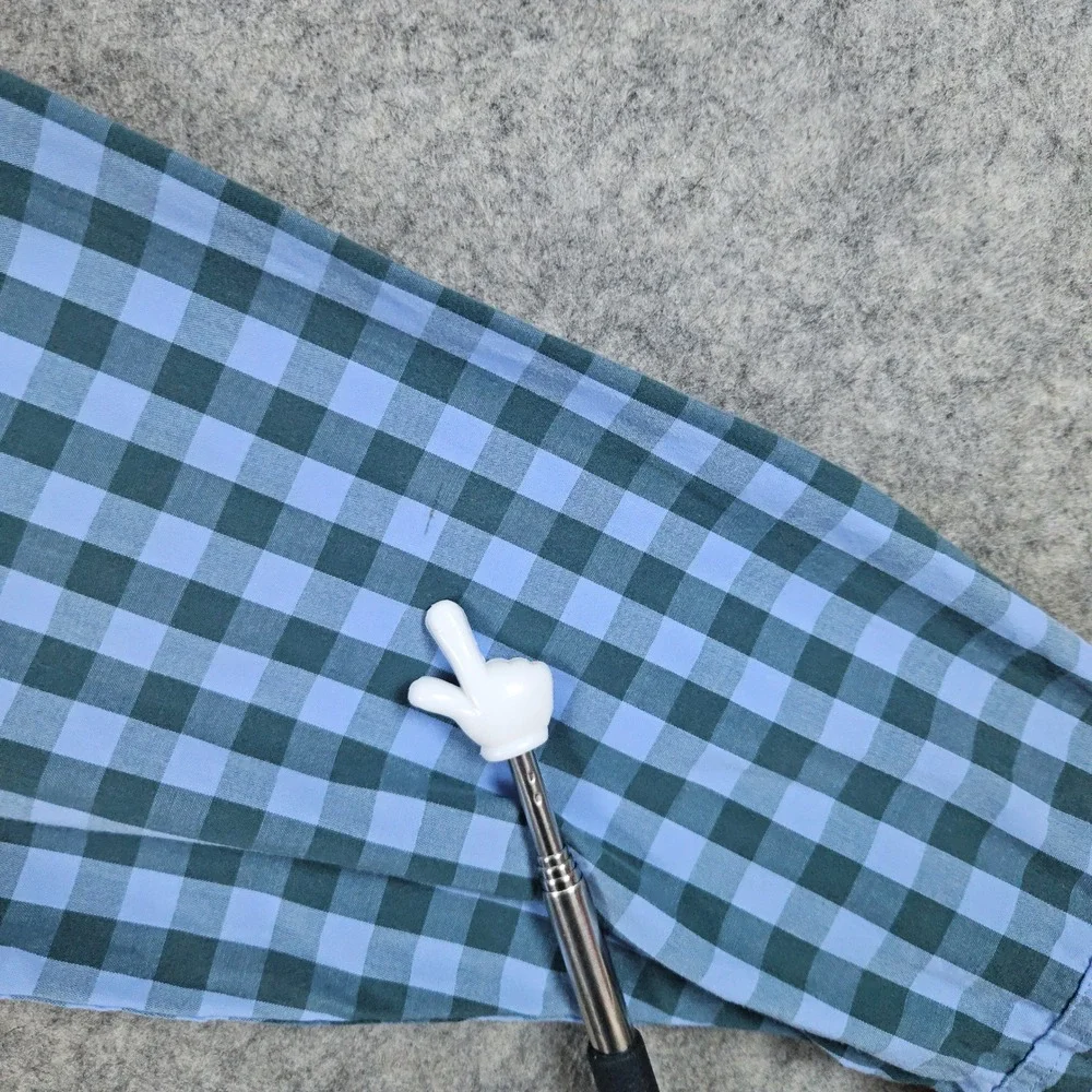 J Crew Men's Blue & Green Checked Button Down Shirt Size M 100% Cotton‎ SMUDGE